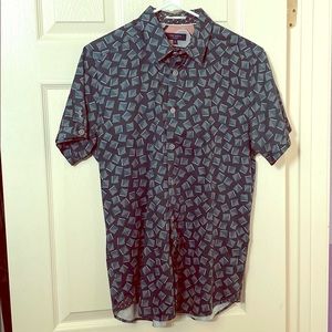 Ted Baker Men’s Button Down Short Sleeve Shirt